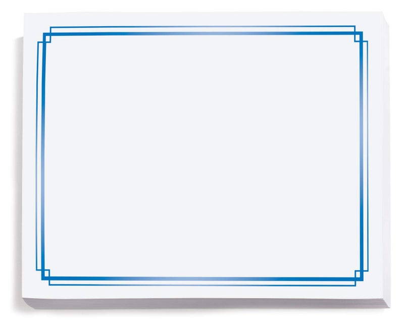 PaperDirect Foil Elegance Specialty Certificates, 50 Sheets of 38lb White Paper, 8Â½" x 11", Double Blue Foil Border, Perfect for Awards, Students, Employees, Volunteers, Course Completion, Diplomas - Image 1
